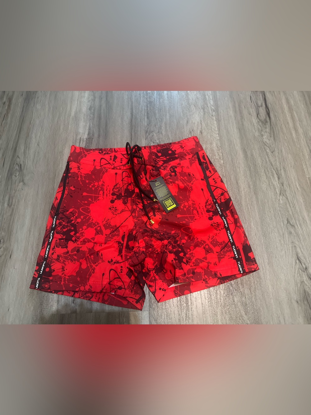 Tucann Splatter Swim Shorts Red